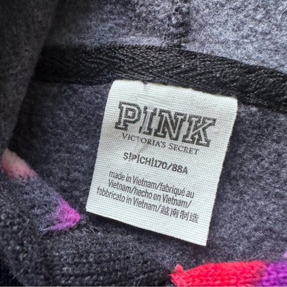 Victoria's Secret PINK | Black & Red Flower Crop Hoodie | Size Small - Picture 6 of 9